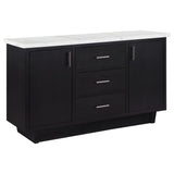 Furniture City Houma - Coaster - Sherry 3-drawer Marble Top Sideboard Buffet Rustic Espresso - 115515