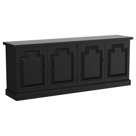 Furniture City Houma - Coaster - Florence 4-door Dining Sideboard Buffet Distressed Black - 115535