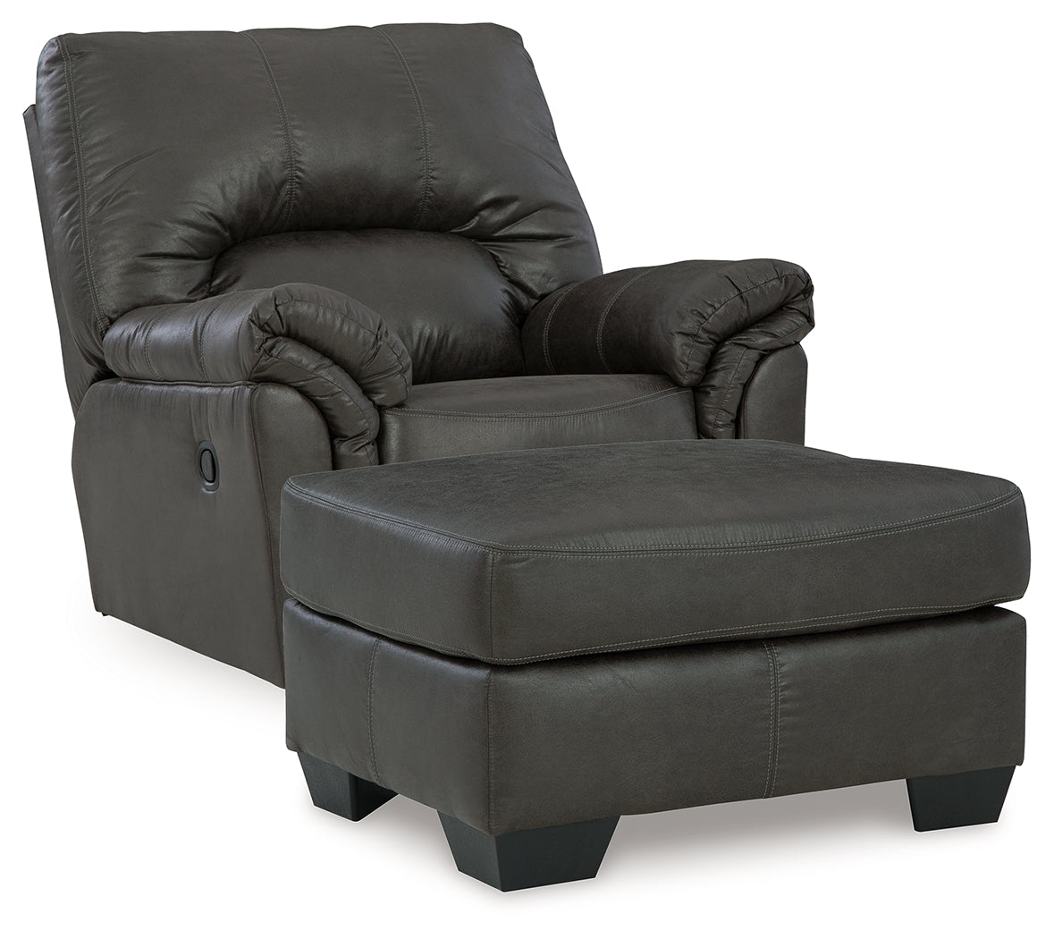 Furniture City Houma - Ashley Furniture - Bladen Recliner and Ottoman - Recliner and Ottoman - 12021U7