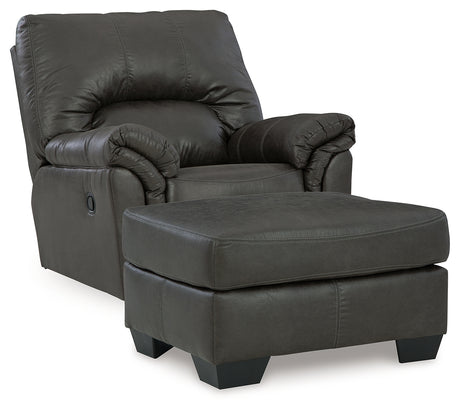 Furniture City Houma - Ashley Furniture - Bladen Recliner and Ottoman - Recliner and Ottoman - 12021U7