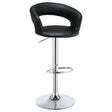 Furniture City Houma - Coaster - Barraza 29-inch Adjustable Height Bar Stool Black and Chrome - 120346