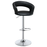 Furniture City Houma - Coaster - Barraza 29-inch Adjustable Height Bar Stool Black and Chrome - 120346