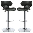 Furniture City Houma - Coaster - Edenton Upholstered Adjustable Bar Stool Black (Set of 2) - 120359