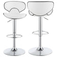 Furniture City Houma - Coaster - Edenton Upholstered Adjustable Bar Stool White (Set of 2) - 120389