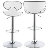 Furniture City Houma - Coaster - Edenton Upholstered Adjustable Bar Stool White (Set of 2) - 120389
