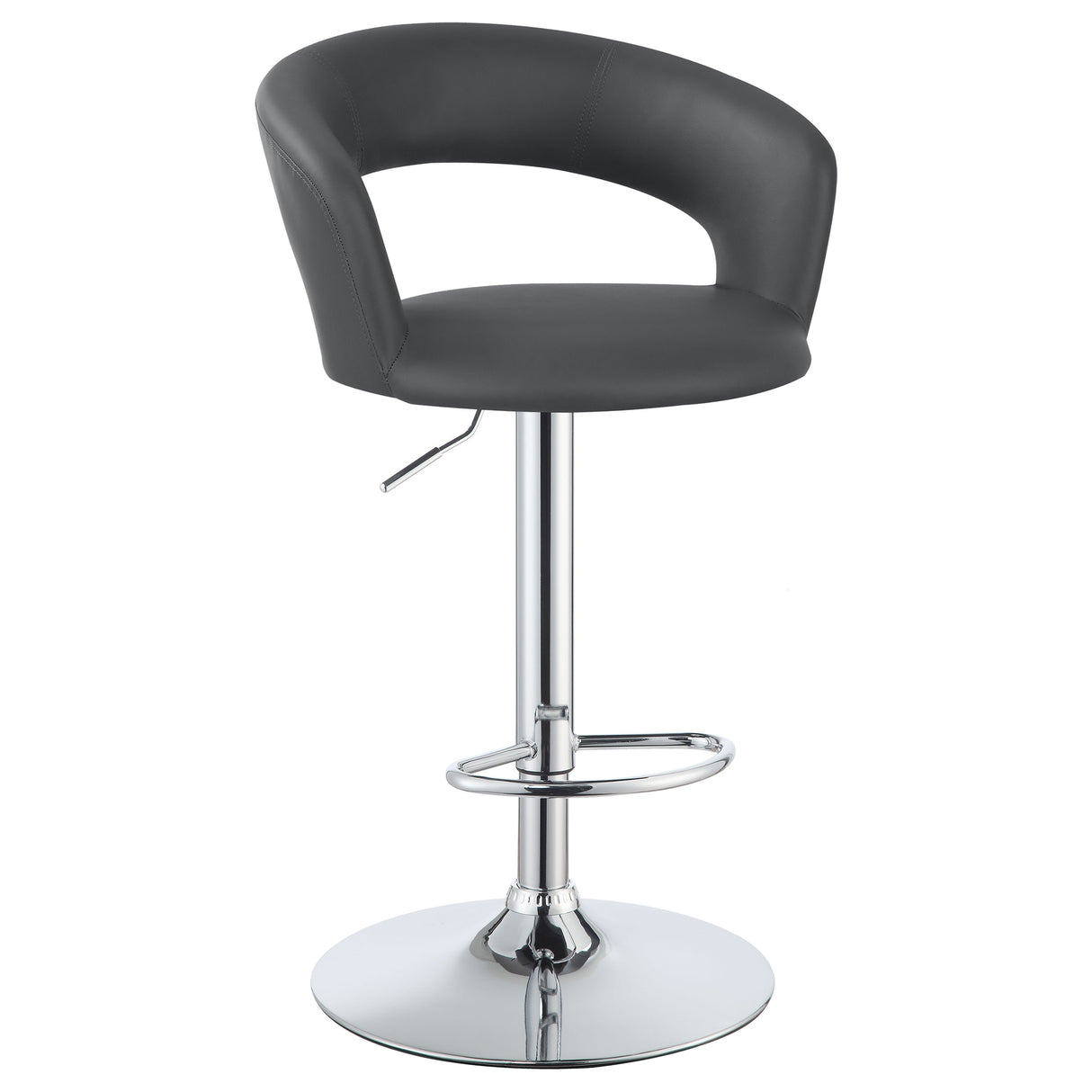 Furniture City Houma - Coaster - Barraza 29-inch Adjustable Height Bar Stool Grey and Chrome - 120397