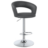 Furniture City Houma - Coaster - Barraza 29-inch Adjustable Height Bar Stool Grey and Chrome - 120397