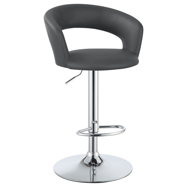 Furniture City Houma - Coaster - Barraza 29-inch Adjustable Height Bar Stool Grey and Chrome - 120397