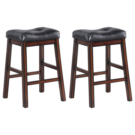 Furniture City Houma - Coaster - Donald Upholstered Counter Stool Cappuccino (Set of 2) - 120519