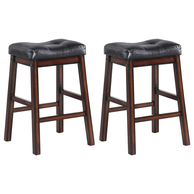 Furniture City Houma - Coaster - Donald Upholstered Counter Stool Cappuccino (Set of 2) - 120519