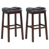 Furniture City Houma - Coaster - Donald Upholstered Bar Stool Cappuccino (Set of 2) - 120520