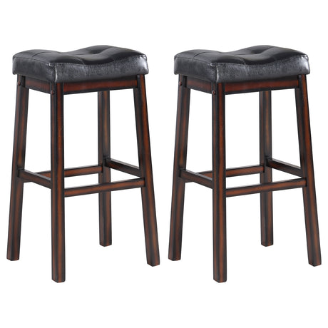 Furniture City Houma - Coaster - Donald Upholstered Bar Stool Cappuccino (Set of 2) - 120520