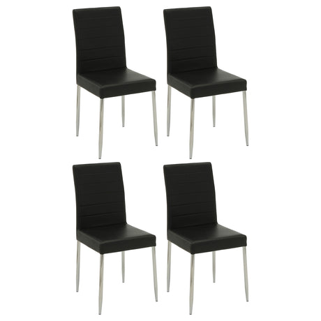 Furniture City Houma - Coaster - Maston Upholstered Dining Side Chair Black (Set of 4) - 120767BLK