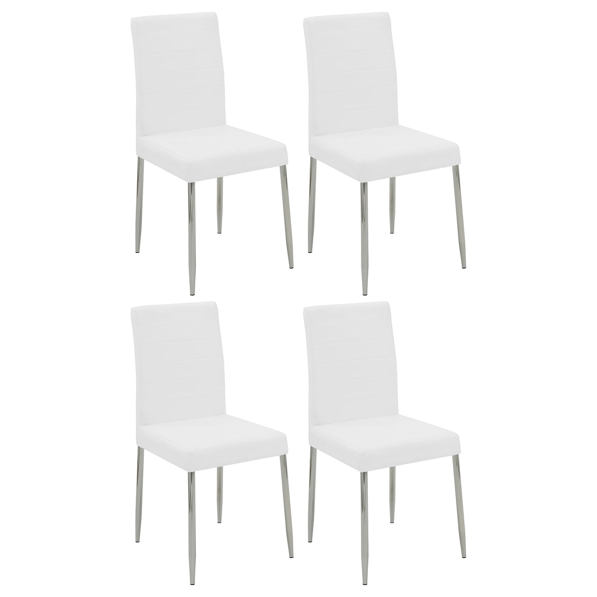 Furniture City Houma - Coaster - Maston Upholstered Dining Side Chair White (Set of 4) - 120767WHT