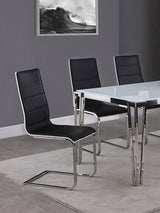 Broderick Upholstered Dining Side Chair Black (Set of 4)