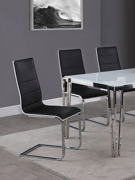 Broderick Upholstered Dining Side Chair Black (Set of 4)