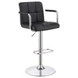 Furniture City Houma - Coaster - Palomar Adjustable Height Bar Stool Black and Chrome - 121095