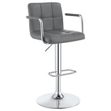Furniture City Houma - Coaster - Palomar Adjustable Height Bar Stool Grey and Chrome - 121096