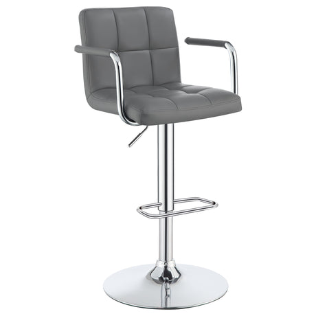 Furniture City Houma - Coaster - Palomar Adjustable Height Bar Stool Grey and Chrome - 121096