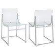 Furniture City Houma - Coaster - Adino Acrylic Dining Side Chair Chrome (Set of 2) - 121182