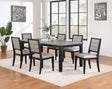 Furniture City Houma - Coaster - Elodie 7-piece Rectangular Extension Leaf Dining Set Black - 121221-S7