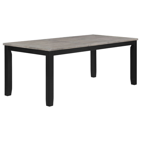 Furniture City Houma - Coaster - Elodie Rectangular 78-inch Extension Leaf Dining Table Black - 121221