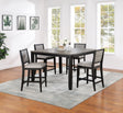 Furniture City Houma - Coaster - Elodie 5-piece Extension Leaf Counter Dining Set Black - 121228-S5
