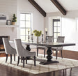 Furniture City Houma - Coaster - Phelps 5-piece Rectangular Dining Table Set Distressed Noir - 121231-S5G