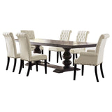 Phelps 7-piece Rectangular Dining Table Set Distressed Noir