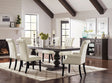 Furniture City Houma - Coaster - Phelps 8-piece Rectangular Dining Table Set Distressed Noir - 121231-S8