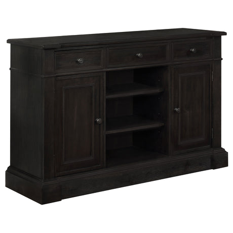 Furniture City Houma - Coaster - Phelps 2-door Sideboard Buffet Cabinet Distressed Noir - 121235