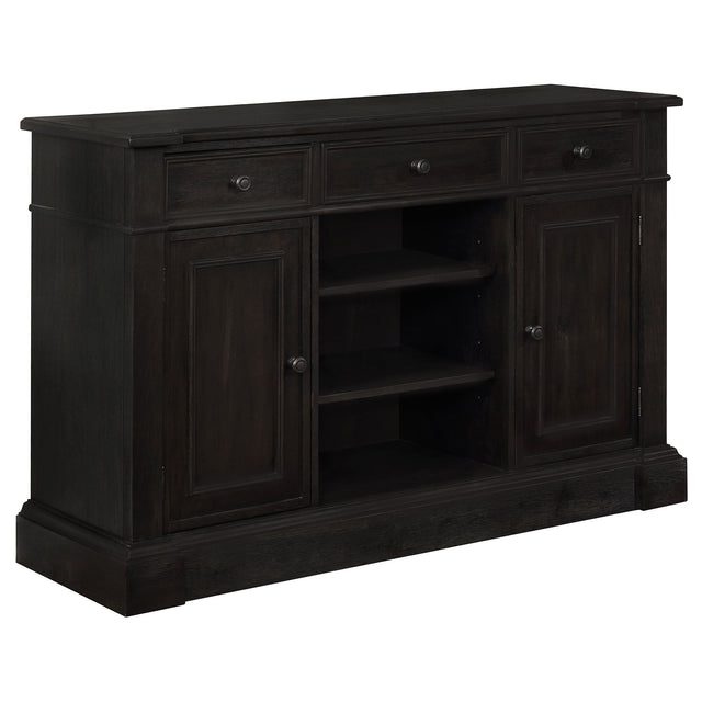 Furniture City Houma - Coaster - Phelps 2-door Sideboard Buffet Cabinet Distressed Noir - 121235