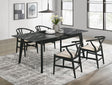 Furniture City Houma - Coaster - Crestmont 5-piece Extension Leaf Dining Table Set Black - 121251-S5