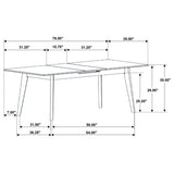 Crestmont 7-piece Extension Leaf Dining Table Set Black