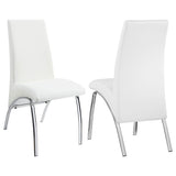 Furniture City Houma - Coaster - Bishop Upholstered Dining Side Chair White (Set of 2) - 121572