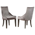 Furniture City Houma - Coaster - Phelps Velvet Upholstered Dining Side Chair Grey (Set of 2) - 121714
