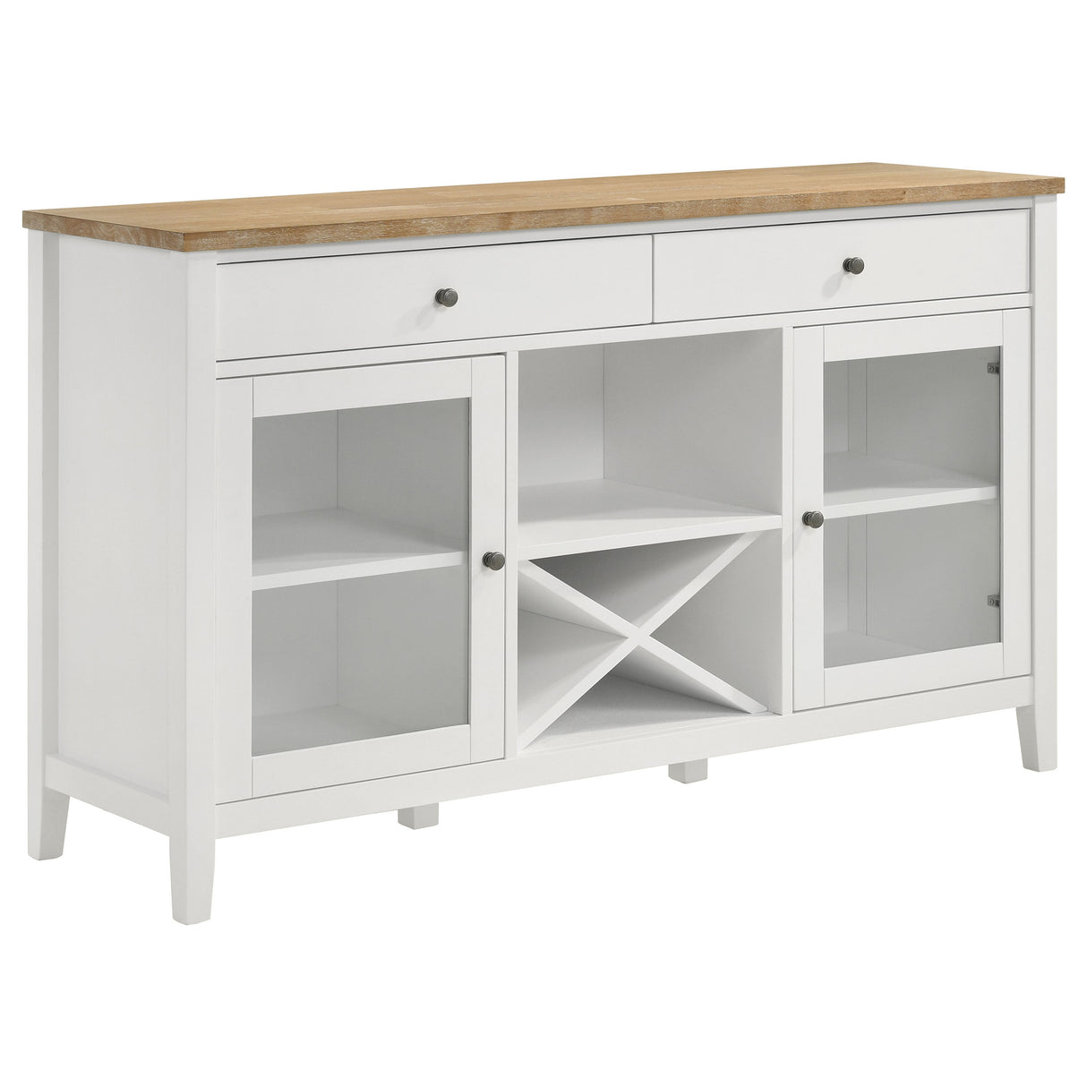 Furniture City Houma - Coaster - Hollis 2-door Dining Sideboard Buffet Storage Cabinet White - 122245