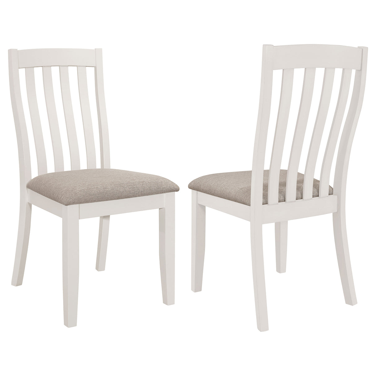 Furniture City Houma - Coaster - Nogales Wood Dining Side Chair Off White (Set of 2) - 122302