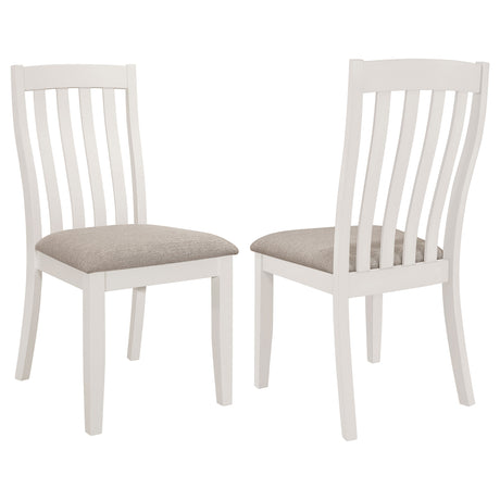 Furniture City Houma - Coaster - Nogales Wood Dining Side Chair Off White (Set of 2) - 122302