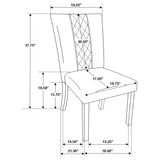 Malia Fabric Upholstered Dining Side Chair Beige (Set of 2)