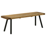 Furniture City Houma - Coaster - Maverick Wood Dining Bench Natural Mango and Black - 123043