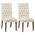 Furniture City Houma - Coaster - Douglas Upholstered Dining Side Chair Oatmeal (Set of 2) - 123052