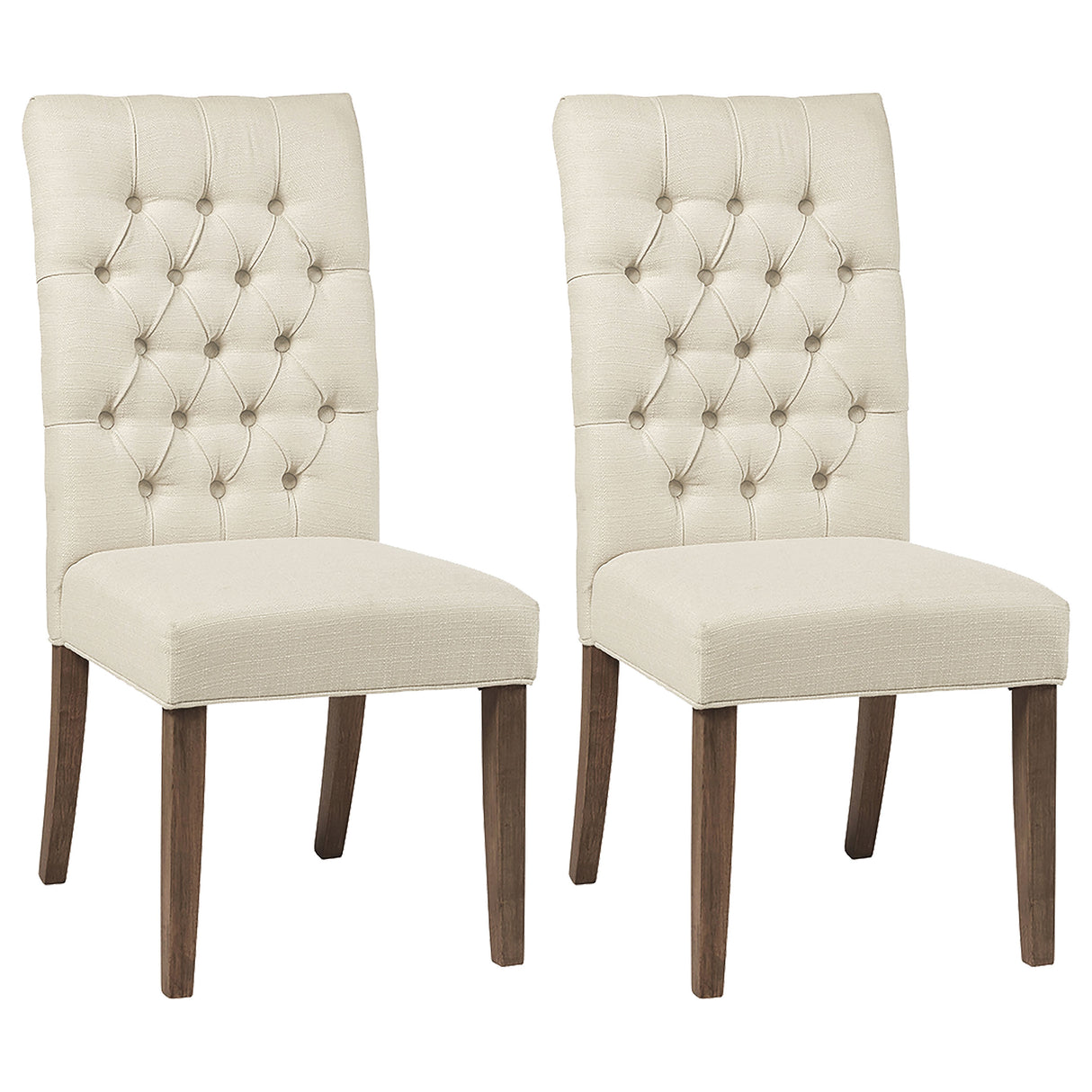 Furniture City Houma - Coaster - Douglas Upholstered Dining Side Chair Oatmeal (Set of 2) - 123052