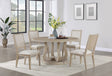 Furniture City Houma - Coaster - Trofello 5-piece Round Dining Table Set White Washed - 123120-S5