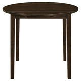 Bucknell 3-piece Round Drop Leaf Dining Table Set Cappuccino