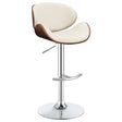 Furniture City Houma - Coaster - Harris Adjustable Bar Stool Ecru and Chrome - 130505