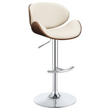 Furniture City Houma - Coaster - Harris Adjustable Bar Stool Ecru and Chrome - 130505