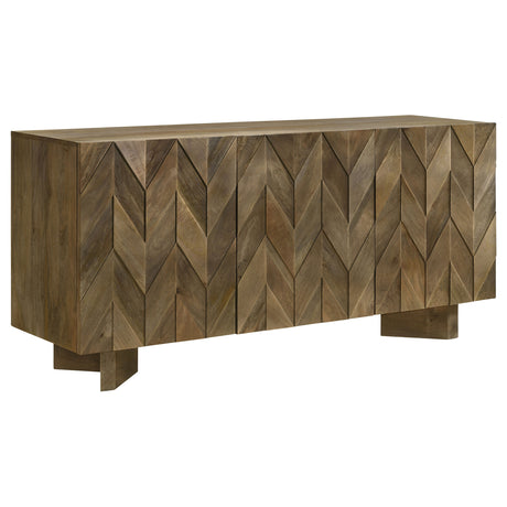 Furniture City Houma - Coaster - Tyler 3-door Solid Wood Sideboard Buffet Cabinet Mango Brown - 130515