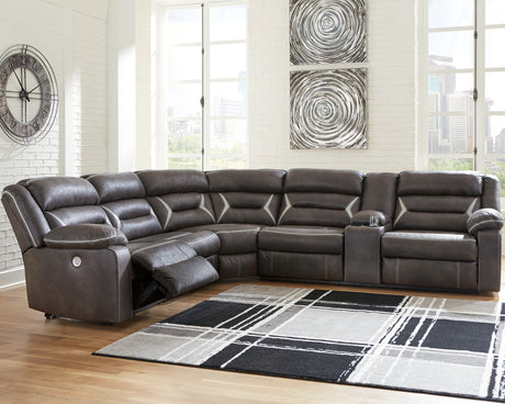 Furniture City Houma - Ashley Furniture - Kincord 4-Piece Power Reclining Sectional - 4-Piece Power Reclining Sectional / Midnight - 13104S3