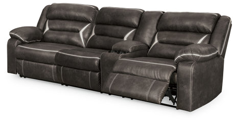 Furniture City Houma - Ashley Furniture - Kincord 2-Piece Power Reclining Sectional Sofa - 2-Piece Power Reclining Sectional Sofa / Midnight - 13104S1